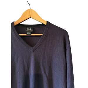 Jos. A. Bank | 100% Merino Wool Purple V-Neck Sweater | Size XL